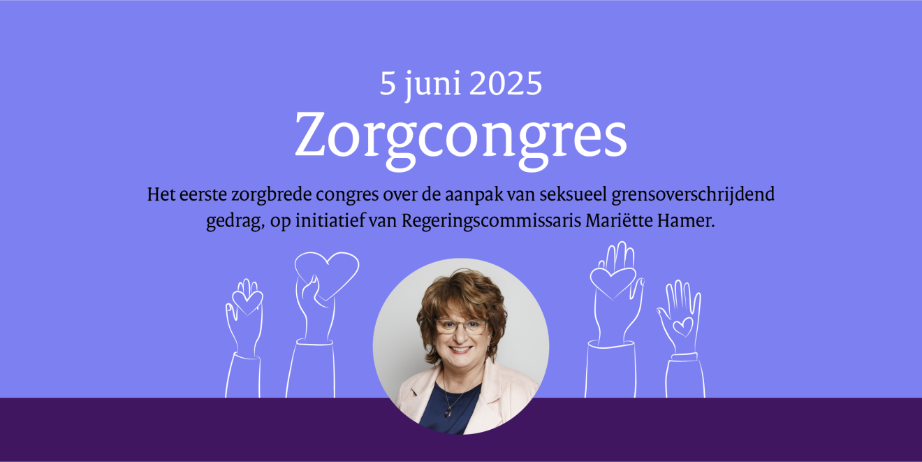 Zorgcongres banner Mariëtte Hamer 2025